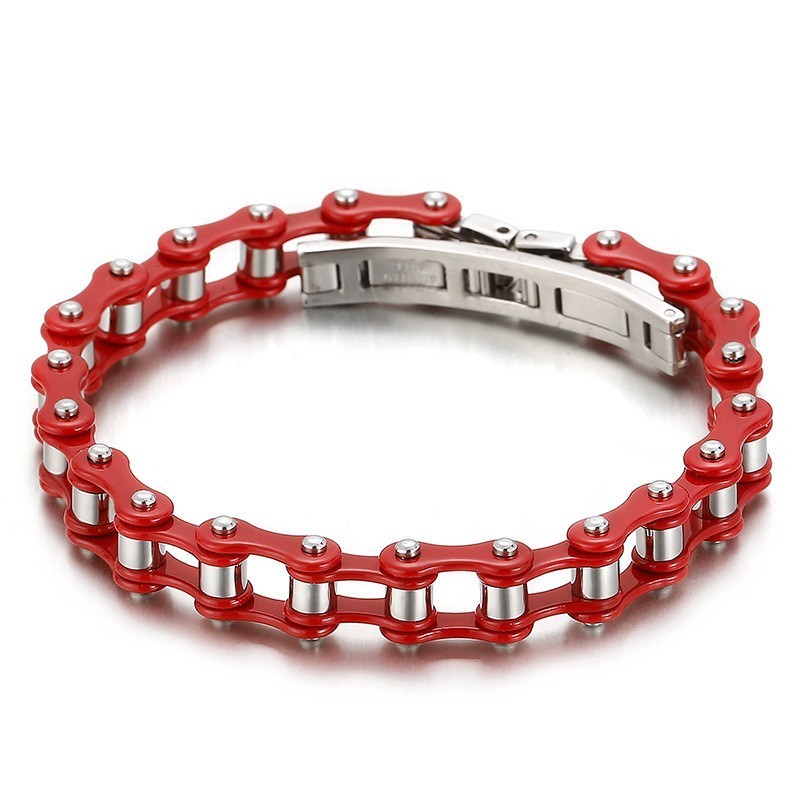Moderiktigt Coolt Flerfärgat Herrcykelarmband I Titan Moderiktigt Coolt Flerfärgat Herrcykelarmband I Titan