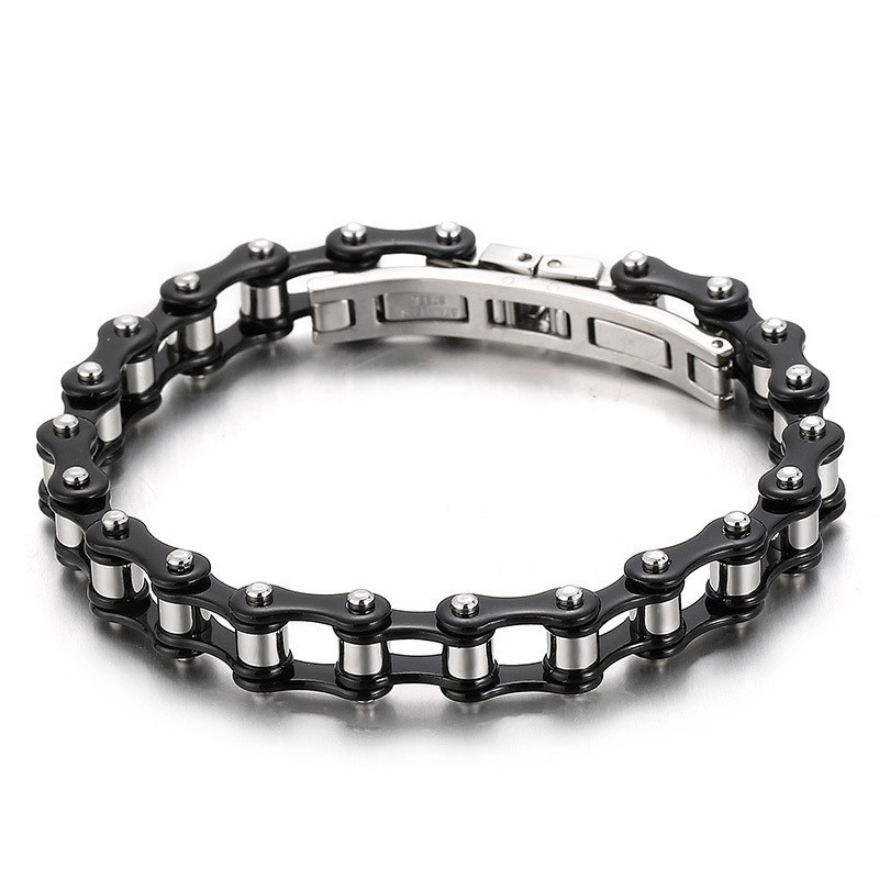 Moderiktigt Coolt Flerfärgat Herrcykelarmband I Titan Moderiktigt Coolt Flerfärgat Herrcykelarmband I Titan