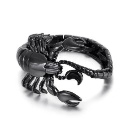 Coolt Svart Skorpion Titanarmband För Män