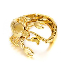 Coolt Guldfärgat Skorpion-Titanarmband För Män