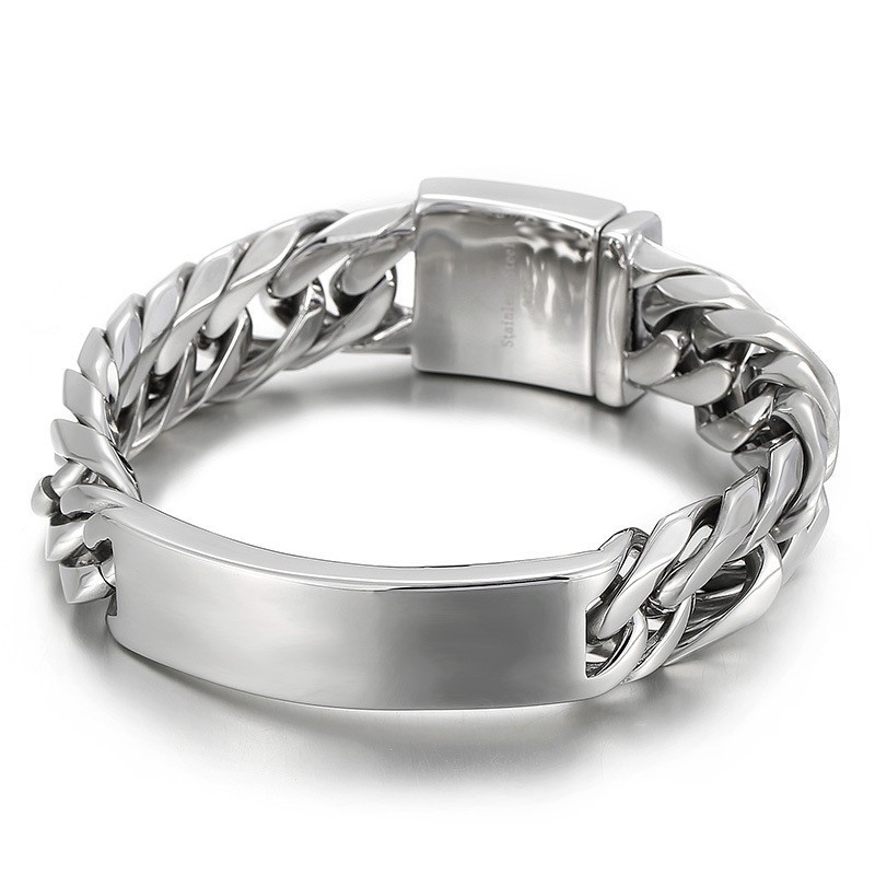 Moderiktiga Hiphop-Armband För Män I Titansmycken Moderiktiga Hiphop-Armband För Män I Titansmycken