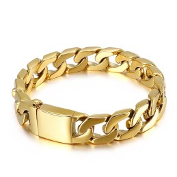 Moderiktigt Hiphop-Armband I Brons I Titan För Män