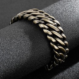 Moderiktigt Tjockt Brons 8 Titanarmband