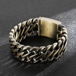 Moderiktigt Tjockt Brons 8 Titanarmband