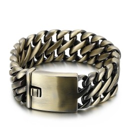 Moderiktigt Tjockt Brons 8 Titanarmband
