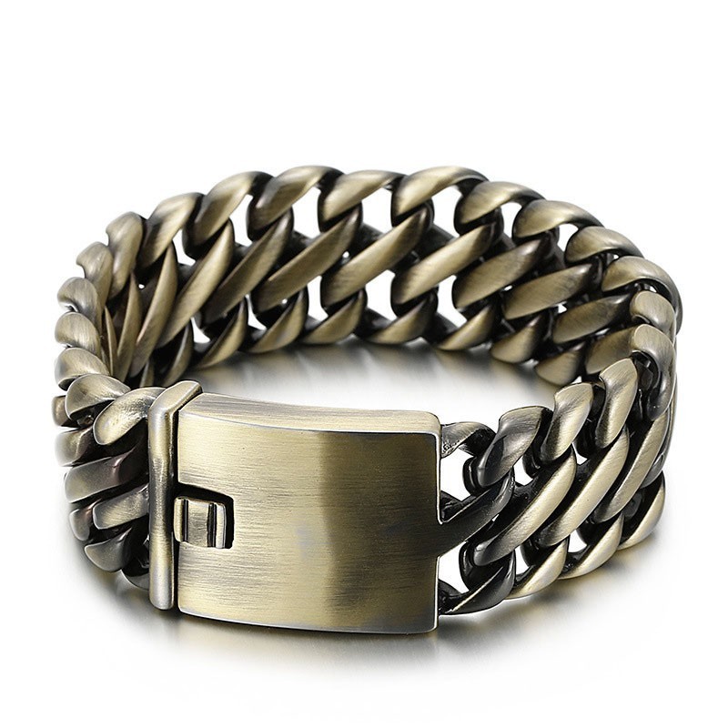 Moderiktigt Tjockt Brons 8 Titanarmband Moderiktigt Tjockt Brons 8 Titanarmband