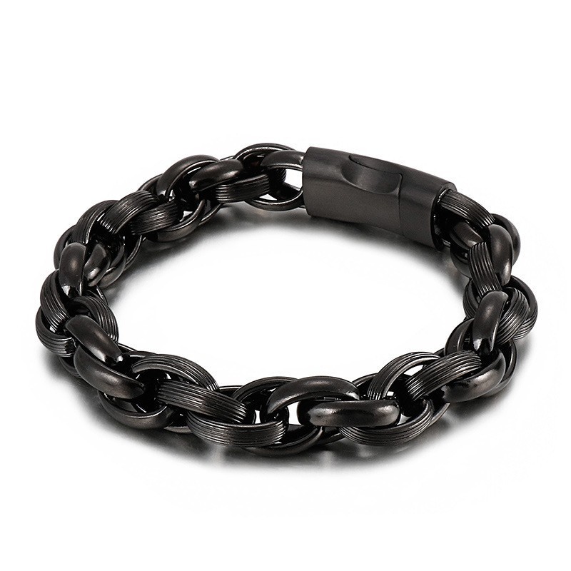 Titan Enkelt Vakuum Dubbelring O-Ring Kedjearmband Titan Enkelt Vakuum Dubbelring O-Ring Kedjearmband