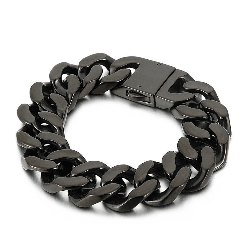 Svart Titanarmband Mode Titansmycken Svart Titanarmband Mode Titansmycken