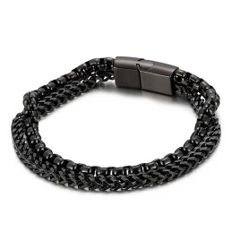 Fyrkantigt Titanarmband Med Dubbla Lager För Män