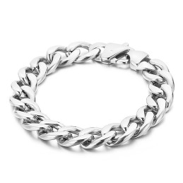 Platt Dubbelsidigt Titanarmband För Män Med 18K Guldplätering
