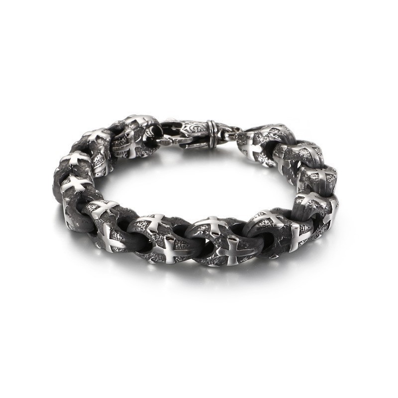 Vintage Biker Chain Rock Style Cykelkedja Titanarmband Vintage Biker Chain Rock Style Cykelkedja Titanarmband