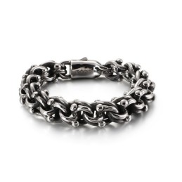 Vintage Biker Chain Rock Style Cykelkedja Titanarmband