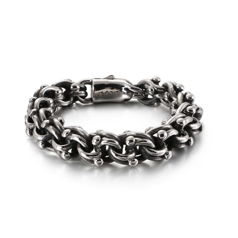 Vintage Biker Chain Rock Style Cykelkedja Titanarmband Vintage Biker Chain Rock Style Cykelkedja Titanarmband