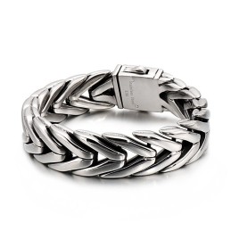 Coola Titanarmband Med Blomspänne