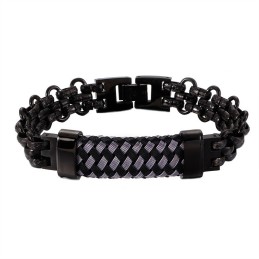 Populärt Vintage Titanarmband För Män Med Böjt Skylt