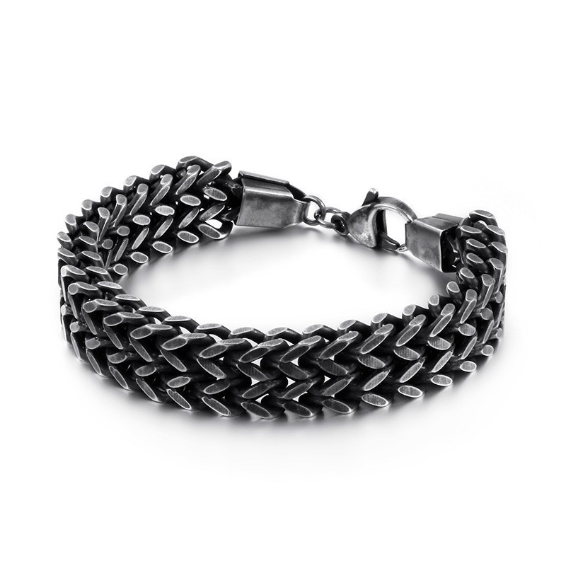 Dubbelskiktad V-Formad Overlord Chain Titanarmband För Herrar Dubbelskiktad V-Formad Overlord Chain Titanarmband För Herrar