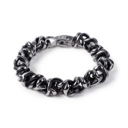 Alternativa Eleganta Herrarmband Coola Titanarmband Med Dödskalle