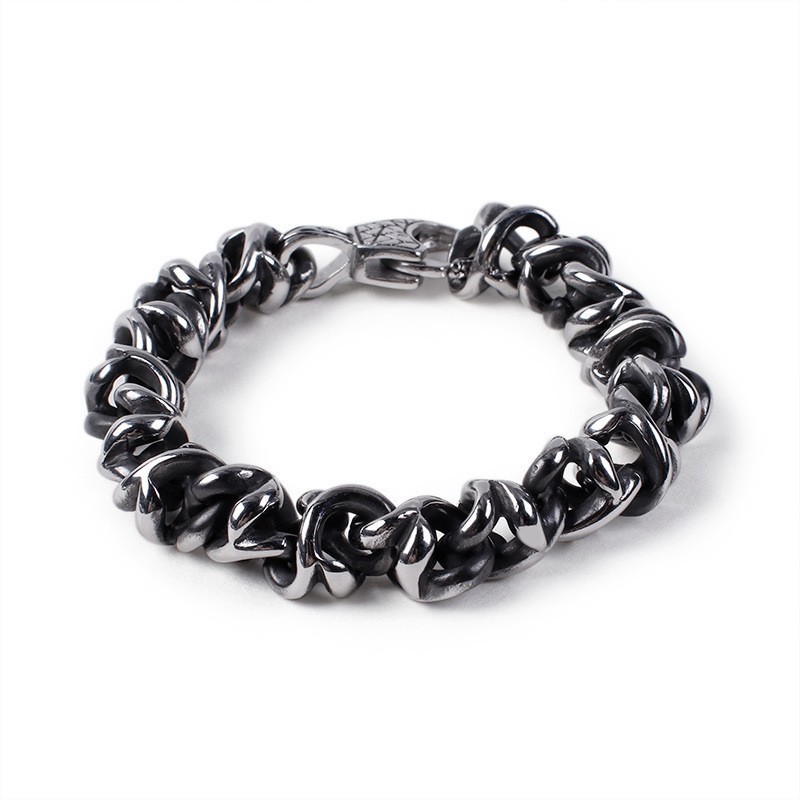 Alternativa Eleganta Herrarmband Coola Titanarmband Med Dödskalle Alternativa Eleganta Herrarmband Coola Titanarmband Med Dödskalle