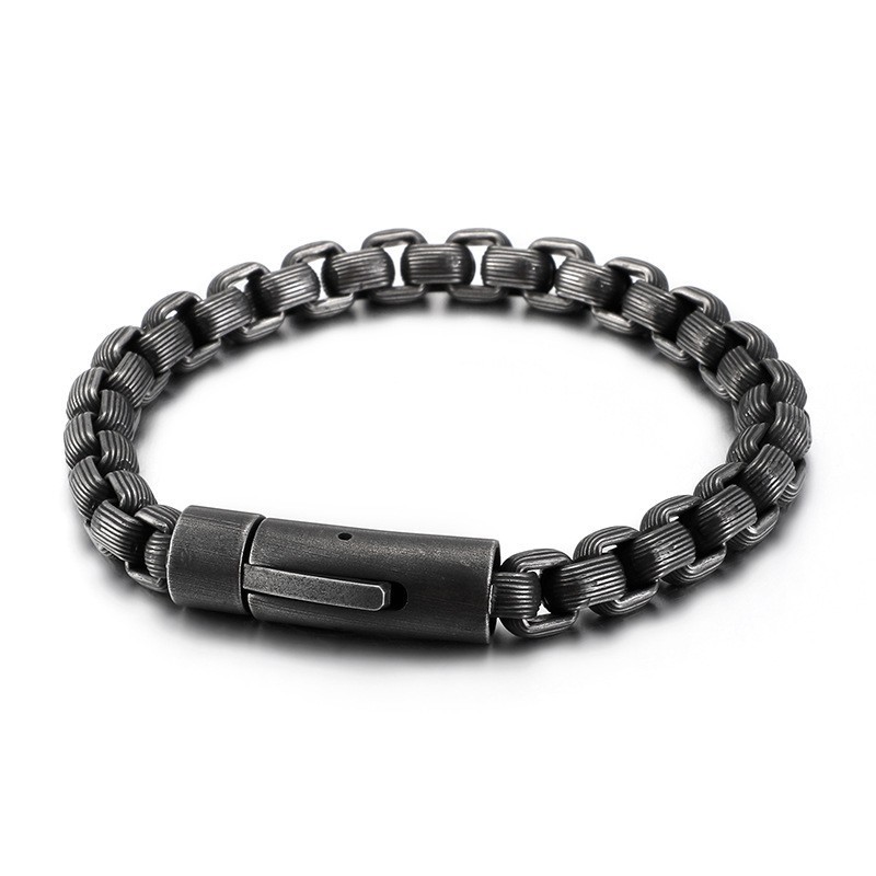Nytt Mode I Retrostil För Cyklister Med Titankedja För Män, Biker Chain Armband Nytt Mode I Retrostil För Cyklister Med Titankedja För Män, Biker Chain Armband