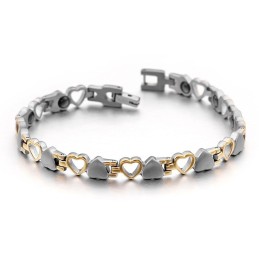 Love Black Bile Magnet Titanium Armband För Herrar Och Damer, Gåvor