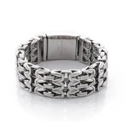 V-Format Ihåligt Titanarmband För Män