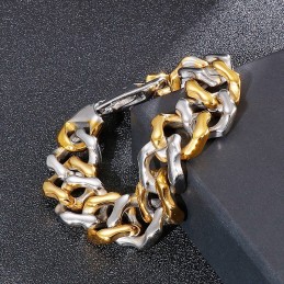 Herrarmband I Guld Med Fyrsidig Slipning, Smycken