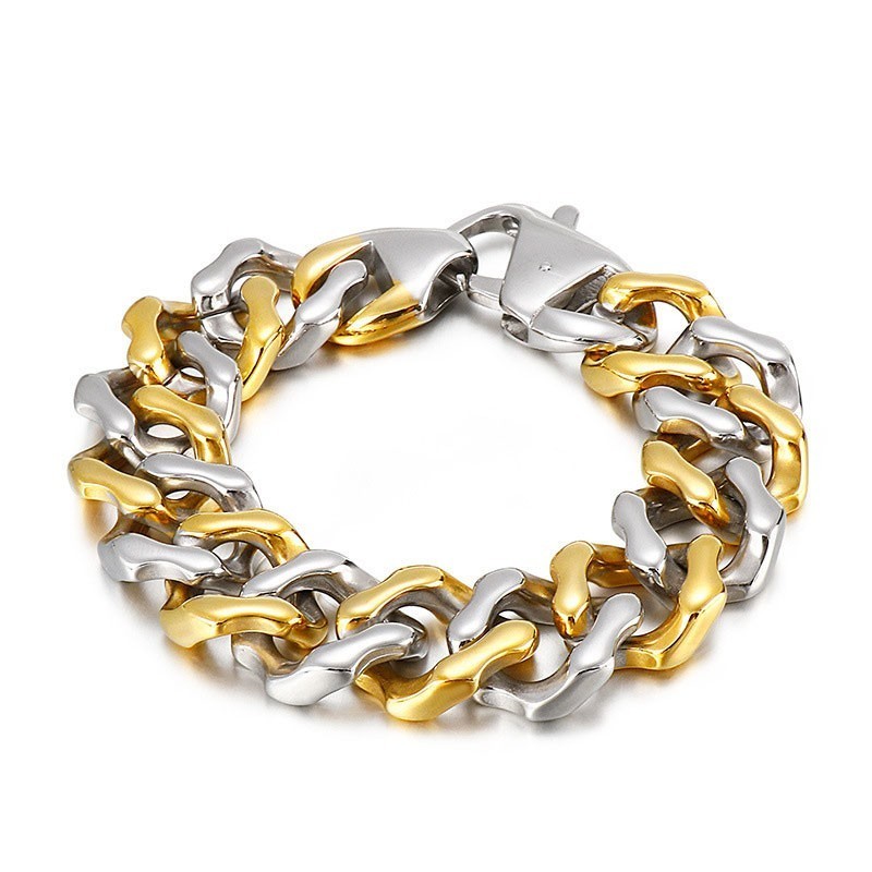 Herrarmband I Guld Med Fyrsidig Slipning, Smycken Herrarmband I Guld Med Fyrsidig Slipning, Smycken