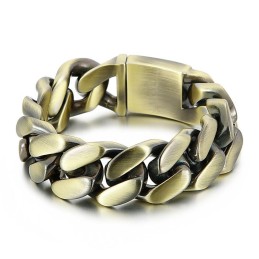 Moderiktigt Bländande Armband Brons Titanarmband