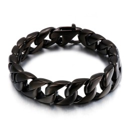 Vakuumpläterat Svart Glansigt Armband