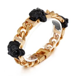 Lejonhuvudarmband Armband Armband Hiphop Streetdance Herr Titansmycken