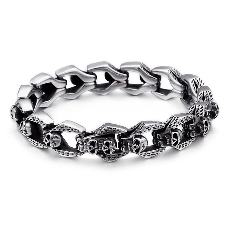 Chic Wind Skull Armband Tide Herr Titanarmband Chic Wind Skull Armband Tide Herr Titanarmband