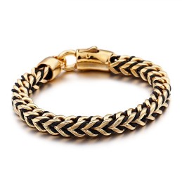 New Wave Retro Läderflätat Rep Titanarmband