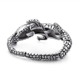 Nytt Animal Lizard Herrarmband I Titan