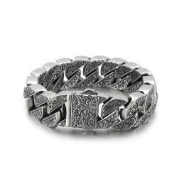 Mönstergjutning Titanarmband För Herr