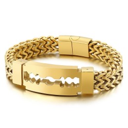 Blade Bend Vakuumpläterat Titanarmband För Män