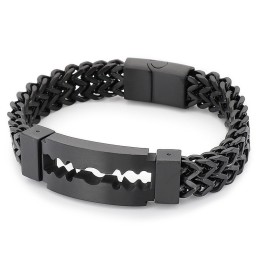 Blade Curved Brand Vakuumplätering Titanarmband För Herrar