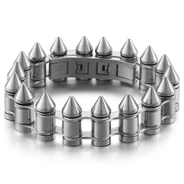 Moderiktigt Bullet Head-Armband I Titan För Män