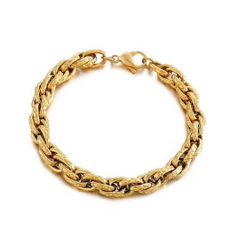 Hiphop-Stil Ormmönster Twist Titanarmband För Män