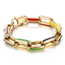 Hiphop-Skarvade Kubanska Färgglada Armband