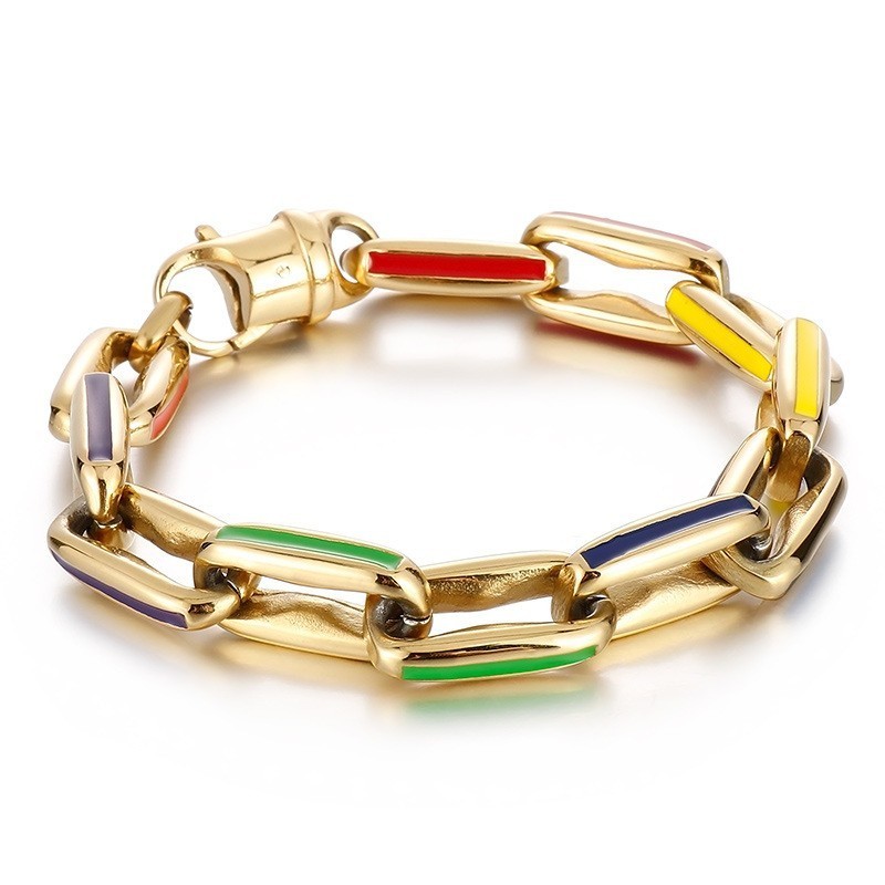 Hiphop-Skarvade Kubanska Färgglada Armband Hiphop-Skarvade Kubanska Färgglada Armband