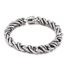 Moderiktigt Twist Titanarmband För Herrar