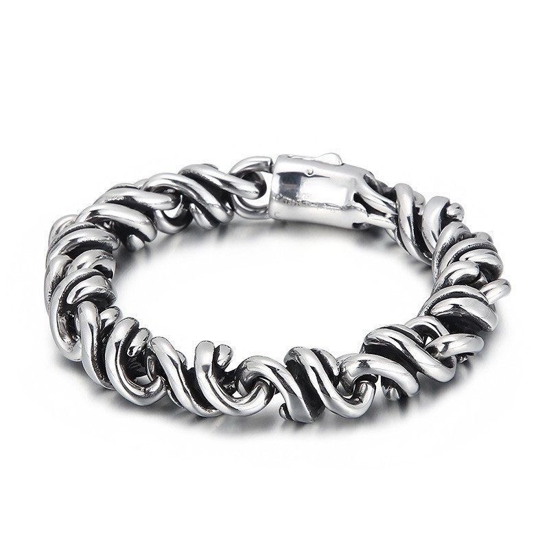 Moderiktigt Polerat Titanarmband För Män För Presenter Moderiktigt Polerat Titanarmband För Män För Presenter