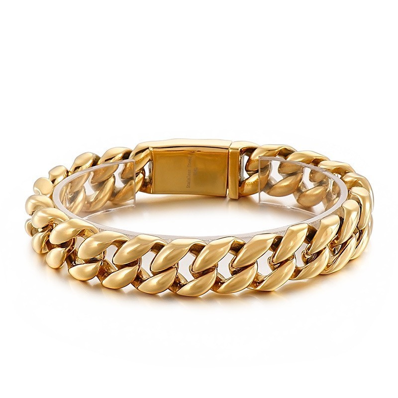 Coolt Vakuumpläterat 18K Titanarmband För Män Coolt Vakuumpläterat 18K Titanarmband För Män