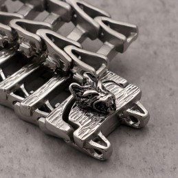 Elegant Titanarmband I Drakehuvud För Män