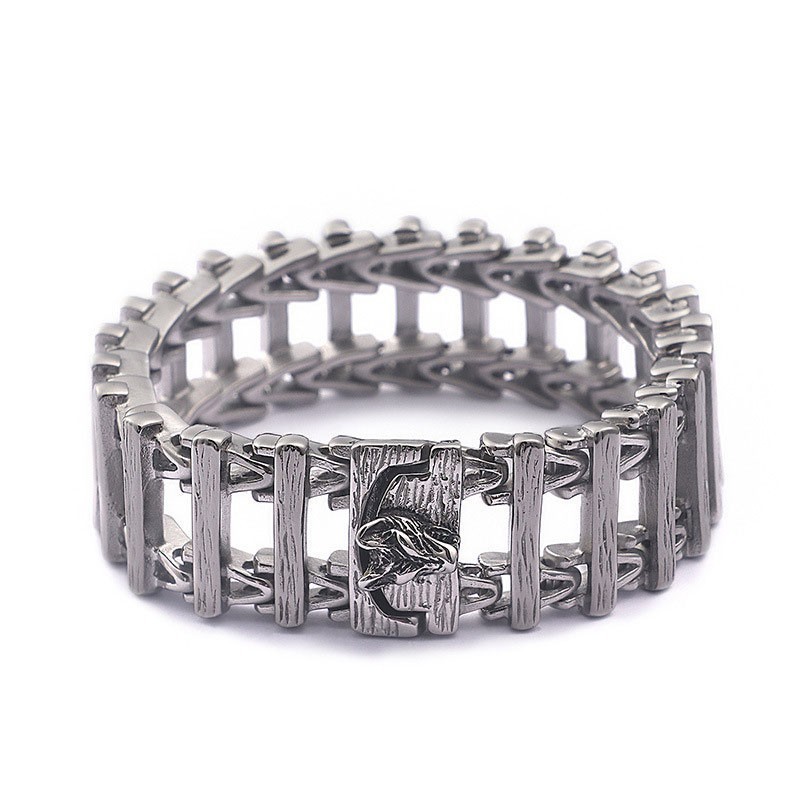 Elegant Titanarmband I Drakehuvud För Män Elegant Titanarmband I Drakehuvud För Män