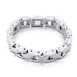 Moderiktigt Coolt Elektropläterat Elegant Titanarmband För Män