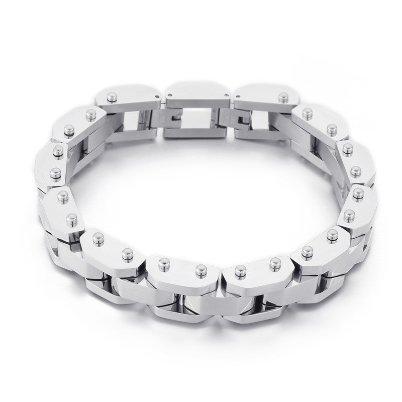 Moderiktigt Coolt Elektropläterat Elegant Titanarmband För Män Moderiktigt Coolt Elektropläterat Elegant Titanarmband För Män