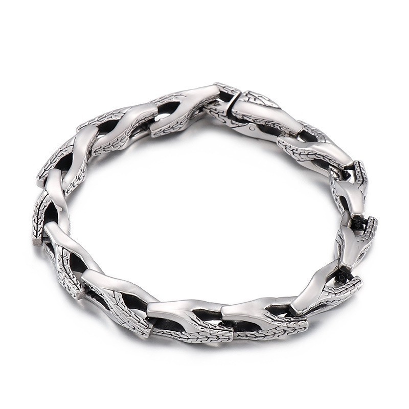 Titanarmband I Ormben För Män Titanarmband I Ormben För Män