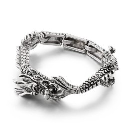 Coolt Elegant Zodiakdrake Titanarmband För Män