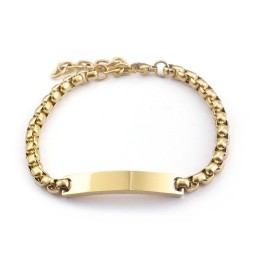 Elegant Böjt Fyrkantigt Titanarmband För Par